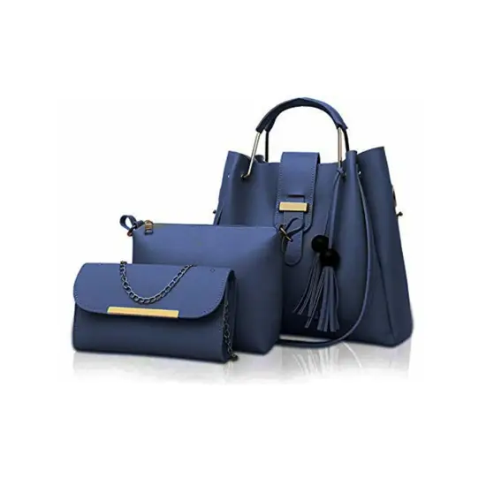 Women’s Leather Handbag Blue Vastora